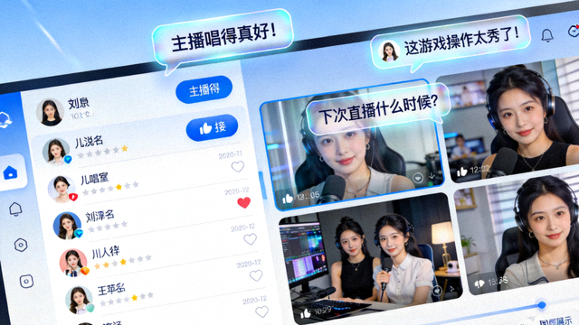 社交互动界面与多路直播同屏展示，用户评论浮层与赛事聊天室