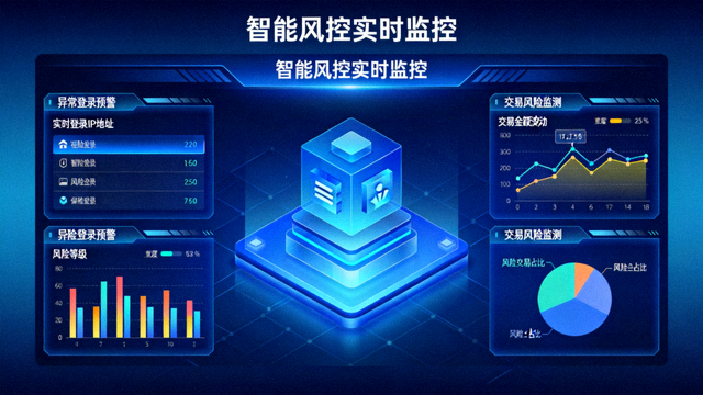 智能风控仪表盘，实时监控异常登录与交易行为