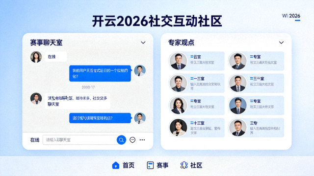 开云2026社交互动社区界面，赛事聊天室与专家观点分享